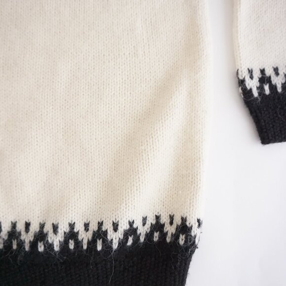 Vintage Alpaca Connections Wool Cardigan Fair Isle Cabincore Old Money L - Picture 5 of 10